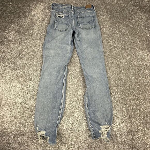 American Eagle Next Level Stretch Hi-Rise Jegging Womens 8 (28x28) Denim Blue - Picture 9 of 11